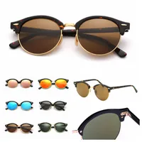 Moda Męskie Okulary przeciwsłoneczne Mężczyźni Kobiety Kobiety Sunglass Club Sun Glass Ochrona UV Soczewki z czarną Skórzaną Case Wszystkie pakiety detaliczne