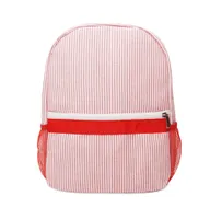 Red Children Kids Seersucker School Bags USA Warehouse Pre-School Backpack Cute Lovely Present for Child DOM106187