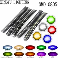 Beads ligeros 100 unids / lote 5 colores 0805 SMD LED Kit de bricolaje Ultra brillante rojo / verde / azul / Amarillo / Agua blanca Set de alto nivel de emitdiode
