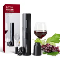 Wiederaufladbare elektrische Weinflaschenöffner Folienschneider Automatischer Korkenzieher Weinausgießer mit USB-Ladekabelanzug Home Tool 220309