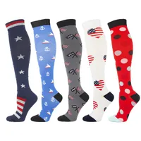Erkek Çorap Basınç Çorapları Bayrak Aşk Sıkıştırma Spor Koşu Naylon Kas Yorgunluğunu Rahatlatmak ve Varisli Damarlar 15-20mmhg