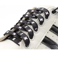 8 mm negro blanco x símbolo top shoeles 10 pares de hombres mujeres zapatillas de deporte lienzo cuerdas de alta calidad cuerdas anchas para un niño de auso