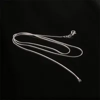 SALE 100 pcs 925 Silver Smooth Snake Chain Necklace Lobster Clasps Chain Jewelry Size 1mm 16inch --- 22inch 31 U2