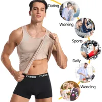 Mannen Body Shapers Tight Skinny Mouwloos Shirt Fitness Taille Trainer Elastische Buik Tank Tops Afslanken Boobs Gym Vest 3 Stks