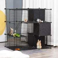 Kennels Stifte DIY Hund Zäune Tierkatze Kiste Höhle Pet Playpen Multifunktionsschlaf Sleeping Kennel Kaninchen Guinea Pig Cage House