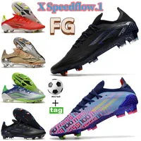 Hombre X SpeedFlow.1 FG Soccer Class Shoes Khaki Negro Rojo Multicolor Blue Volt Men Football Sneakers Botines Fashion Formuls Fashion