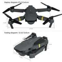 5X Resistenza agli urti Pocket Pieghevole Pieghevole Mini E58 Drone Telecomando con fotocamera 1080P HD 4K FPV Quadcopter WiFi Auto Return Selfie con lunga durata