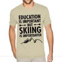 Мужские футболки высокого размера лыжа на лыжах вазетической футболки Homme Красивая с короткими рукавами Мужская вода напечатана рубашка 90S Одежда