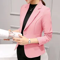 Blazer Ladies, карманная куртка, Slim Fit с длинным рукавом Корейский стиль офиса TRAF Tangada 211118