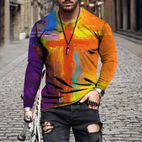 Çapraz Desen Erkek Tişörtü Gotik Gömlek Moda Baskı Erkek Hiphop Kazaklar Renkli Trackshirts Kazak