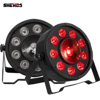 Shehds Par Lights 4pcs LED Flat 9x10W + 30W RGB照明DMX512段階効果プロフェッショナルDJ機器およびパーティーダンスフロアのディスコ速い配信