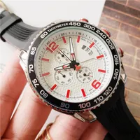 Luxury Swiss Brand Men Watches T079 Япония Кварцевые движения Хронографа Часы для Mene PRS 516 Все циферблаты Дизайнерский силиконовый ремешок