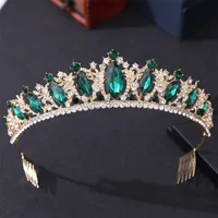 KMVEXO Crystal Bridal Tiaras Crown met kammen Pageant Diadema Collares Prinses Hoofpiezen Bruiloft Haaraccessoires 220224