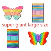 Super duże 32cm Giant Push bubbles Popper Board Mega Jumbo 30 CM Butterfly Szachownica Sensory Fidget Finger Puzzle Zabawki Rodzina Dzieci G672VA3