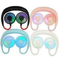 Party Favor Portable Fan Cold Hands Free Neck Hanging Rechargeable Mini Sports Justerable Dual Home Office