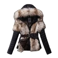 Fashion Winter Down Jackets Warm Women Slim Hooded Short Designers Jacket for Womens Outdoor Fur Coat High-Quality Outerwear with Sashes Online