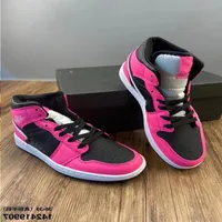 2022 New 1 Mid GS Pinksicle Basketball Shoes Women Designer Sneakers Baskets 1s Candy Color Reflective Light Trainers Zapatillas Vbfqs