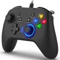 US stock Wired Gaming Joystick Gamepad Dual-Vibration Game Controller Compatible with PS3, Switch, Windows 10/8/7 PC Laptop, TV Box a34