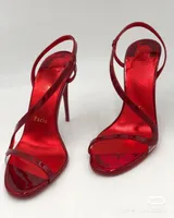 Fashion Womens Open Toe Dress Shoes Red Bottom Heels Lyxig designers Så Kate Kvinnor High Heel Pekade Toes Pumpar med låda