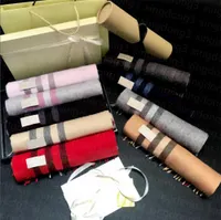 2021カシミアスカーフデザイナースカーフ冬の男性女性品質柔らかい厚いショールスカーフファッションスカーフ4シーズンFoulard Luxury Bufanda 15 Colors Original Box