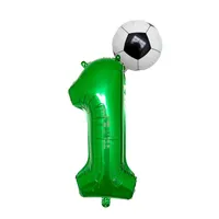 2ピース18 ''サッカーサッカーホイルバルーン30 "ナンバーバースデーテーマパーティー装飾エアボールンボーイズゲームおもちゃを供給する装飾