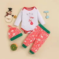 Zafille My First Christmas Baby Vestiti Set 0-18 Mesi 4 pezzi Anno Costume di Natale per bambino Neonati Bambini ragazzi Abiti 220118