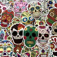 60 feuilles Pack latin Mexican Face fantôme Skull Death Day Couleur Graffiti Car Corbands Stickers303b