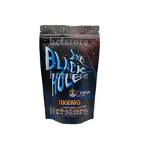 Os gummies do buraco negro gummies bolsas azul levantar-se cheiro à prova de doces vazios embalagens plásticas mylar saco 1000 mg