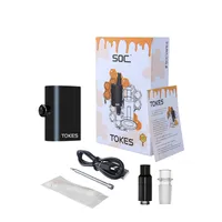 Soc TokkkS2in1キットワックスと液体タンク可変電圧650mAh Dabber Enail電動コレクターキットアダプタープリヒートMODフィットガラスボッツ水パイプ