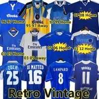 Chelsea FC Drogba Retro Classic Vintage maglia 2011 Torres Soccer Jersey Lampard 2012 Final 1996 97 99 82 Crespo 2003 2005 2006 Cole Zola Vialli 2007 2008 Magliette da calcio