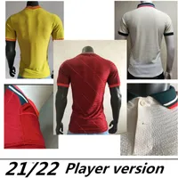 Oyuncu versiyonu ev kırmızı uzakta beyaz polo üçüncü sarı top Tayland Mohamed kaleci futbol gömlek 21/22 2022 2021