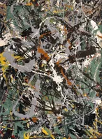 20style Wählen Sie heißer Verkauf Jackson Pollock Abstrakte Gemälde Kunst Filmdrucken Seide Poster Home Wanddekor 60x90cm