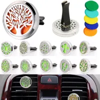 Aromatherapy Home Essential Oil Diffuser For Car Air Freshener Perfume Bottle Locket Clip with 5PCS Washable Felt Pads fragrance auto interior decoration