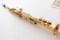 Francia Henry Selma B Soprano Soprano Saxofono R54 Sax dritto placcato oro BB Saxofón con sacchetto di stoffa