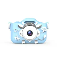 2021 Niuniu Wifi Çocuk Dijital 4000 W Çift Kamera Karikatür Oyuncak Kameralar 2 Renk Seçilebilir