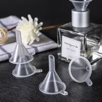500pcs mini transparent Kunststoff kleiner Trichter Küche Werkzeug Parfüm ätherisch Öl