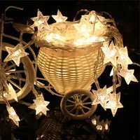 LED Lights Strings Decoration Star Copper Wires Fairy Christmas Wedding Battery Operate Twinkle Light a23