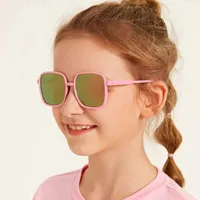 Fashion Enfants Gradient Sun Lunettes Sun Goy Fille Rose Square Sunglasses Femmes / Men Marque Designer Retro Kids Goggle UV400 de Sol