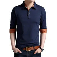 Мужские футболки Arcsinx с длинным рукавом Мужская футболка осень Темно-синий Slim Fit T рубашка Кассуальный твердый цвет черный футболка мода Tee человек