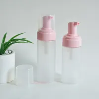 Pink Empty Foam Pump Bottle Spraying Shampoo Container Frosted Plastic Foaming Package Cleanser 100ml 120ml 150ml