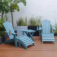 Us Stock Tale Adirondack Ottomane Footstool Allwetter und verblüfftresistent Kunststoff Holz für Rasen im Freien Terrasse Deck Garten Porch Rasenmöbel A05