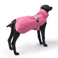 개가을과 겨울 방풍 따뜻한 옷, 안티 스플래시 애완 동물 의류 - 로즈 레드