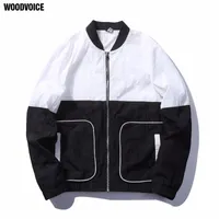 Giacche da uomo Woodvoice Brand Men Jacket Giacca Cappotti sottili di alta qualità maschio Giacca Giovani mens tuta sportiva Moto Moto Fit College
