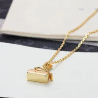 2021 Bohemian Necklace with Pendant For Birthday Friendship Jewelry Mothers Day Gift Bag pendant necklace lock head chain
