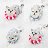 2 sztuk Pet Cat Dog Collar Puppy Necklace Plush Design Festival Prezent Urodzinowy 1982 Y2