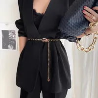 Belts Chain Belt Women's Fashionable All-Match Metal Decoration avec Jirt Minking Accessories Trendy