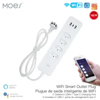 WIFI Brazilië Smart Power Strip Surge Protector 4 Brazilië Plug Br Outlets Socket USB Type C Tuya App Voice Control by Alexa Google