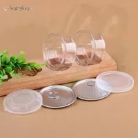 clear plastic jar PET with metal lid airtight tin Can pull ring bho oi Concentrate Container food Herb Storage 100ML BO29