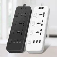 Smart Power Plugs RISE-Power Strip With 3 USB 5V 2A Ports 2500 Joules 6.5 Feet Extension Cord Surge Protector For Dorm Room