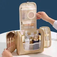 Nxy Cosmetic Bags Sac de Voyage ÉTanche Unisexe Pour Femmes Organisateur Cosmétiques SACS Maquillage Suspendus Kits Lavage 220302